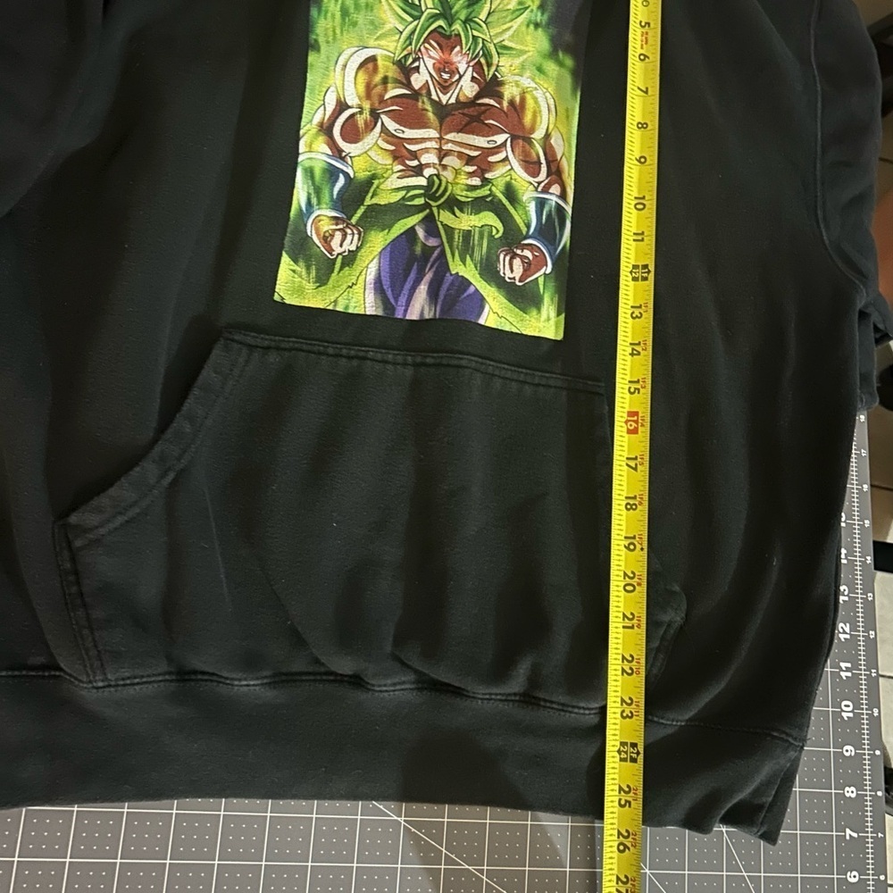 Men's Black Anime Graphic Hoodie - Picture 6 of 8